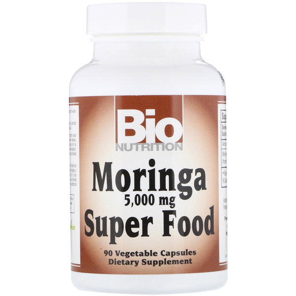 Bio Nutrition, Moringa Super Food, 5,000 mg, 90 Vegetable Capsules - The Supplement Shop