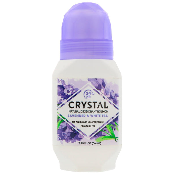 Crystal Body Deodorant, Natural Deodorant Roll-On, Lavender & White Tea, 2.25 fl oz (66 ml) - The Supplement Shop