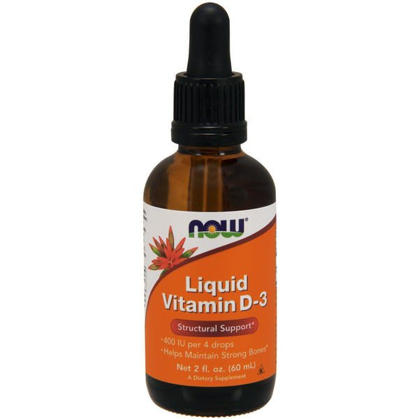 Now Foods, Liquid Vitamin D-3, 2 fl oz (60 ml) - The Supplement Shop