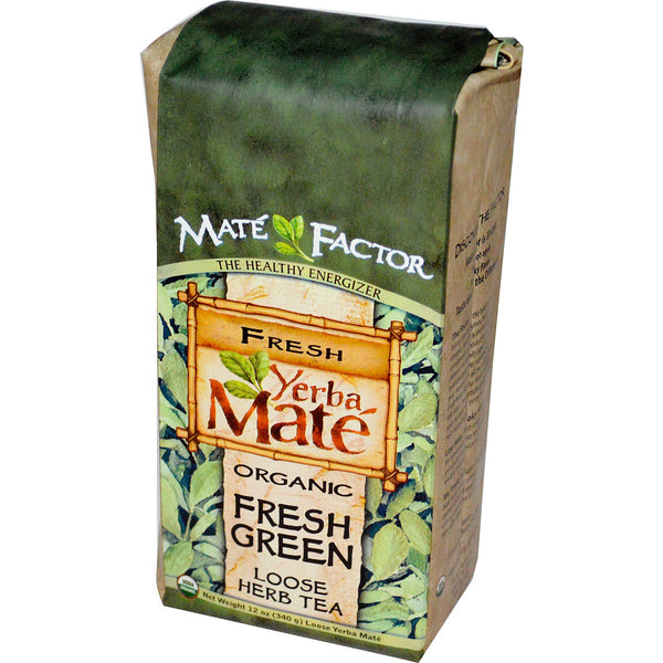 Mate Factor, Organic Yerba Mate, Fresh Green, Loose Herb Tea, 12 oz (340 g) - The Supplement Shop