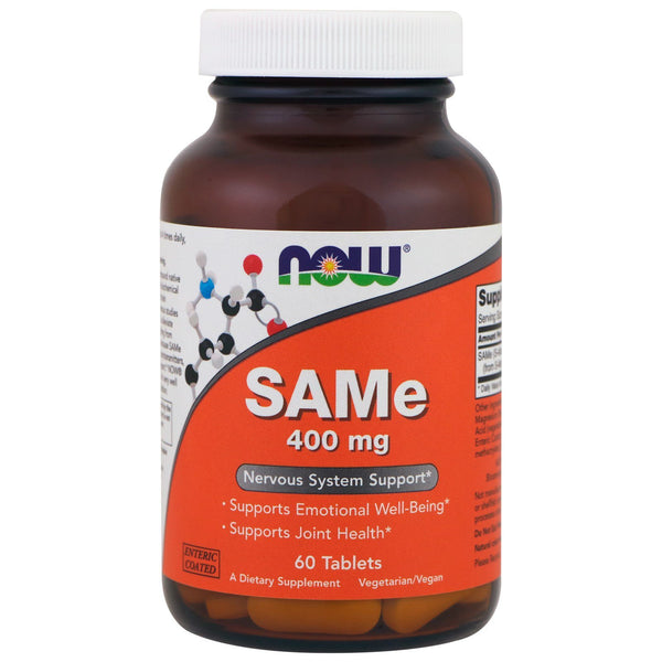 Now Foods, SAMe, 400 mg, 60 Tablets - The Supplement Shop