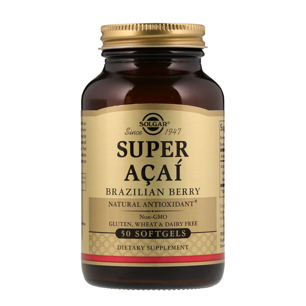 Solgar, Super Acai, Brazilian Berry, 50 Softgels - The Supplement Shop