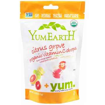 YumEarth, Organic Vitamin C Drops, Citrus Grove, 3.3 oz (93.5 g)