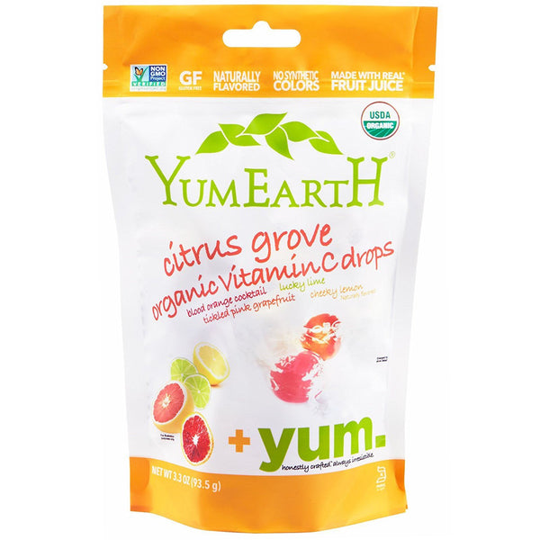 YumEarth, Organic Vitamin C Drops, Citrus Grove, 3.3 oz (93.5 g) - The Supplement Shop