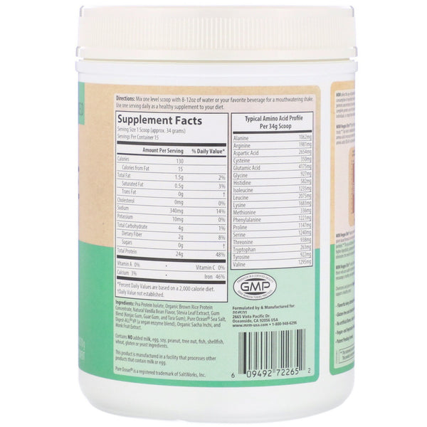 MRM, Smooth Veggie Elite Performance Protein, Vanilla Bean, 18 oz (510 g) - The Supplement Shop