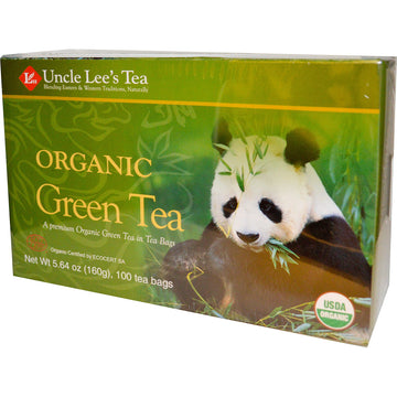 Uncle Lee's Tea, Organic Green Tea, 100 Tea Bags, 5.64 oz (160 g)