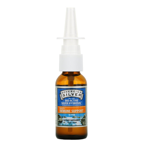 Sovereign Silver, Bio-Active Silver Hydrosol, Vertical Spray, 10 PPM, 1 fl oz (29 ml) - The Supplement Shop