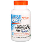 Doctor's Best, Natural Vitamin K2 MK-7 with MenaQ7, 45 mcg, 180 Veggie Caps - The Supplement Shop