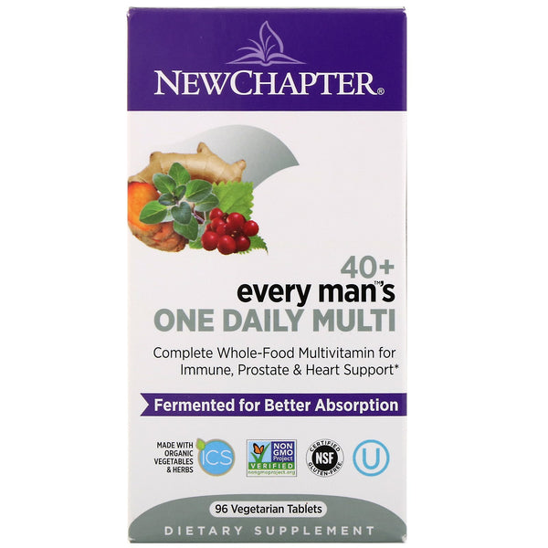 New Chapter, 40+ Every Man's One Daily Multi, 96 Vegetarian Tablets - The Supplement Shop