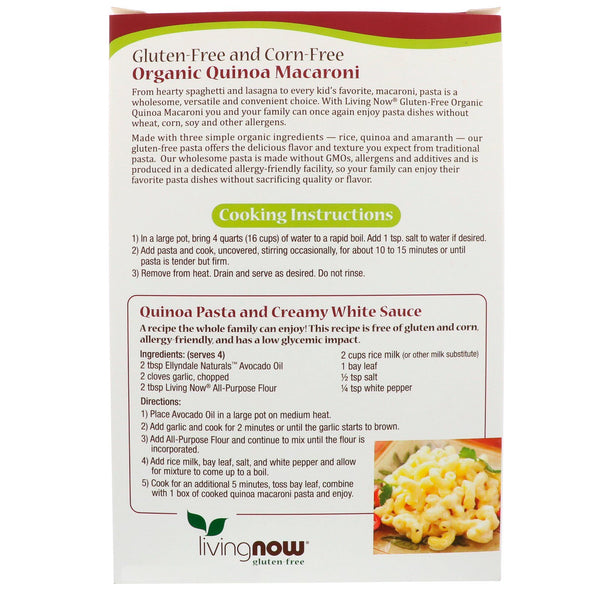 Now Foods, Organic Quinoa Macaroni, Gluten-Free, 8 oz (227 g) - The Supplement Shop