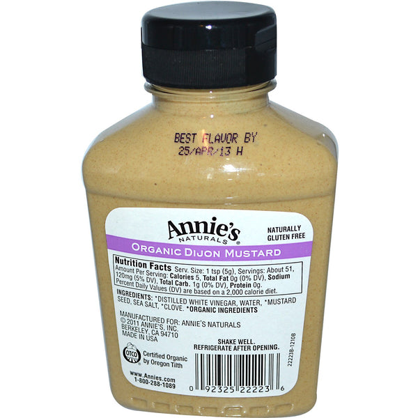 Annie's Naturals, Organic, Dijon Mustard, 9 oz (255 g) - The Supplement Shop
