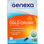 Genexa, Cold Crush, Cold & Cough, Organic Acai Berry Flavor, 60 Chewable Tablets - The Supplement Shop