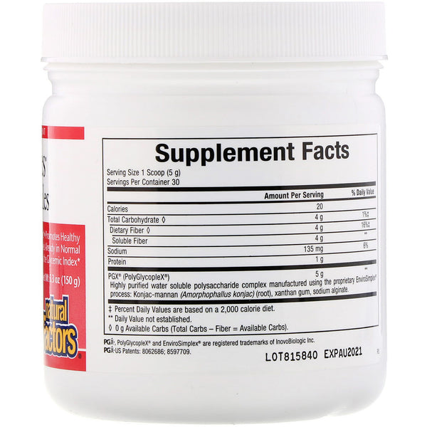 Natural Factors, SlimStyles, PGX Granules, Unflavored, 5.3 oz (150 g) - The Supplement Shop