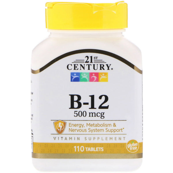 21st Century, B-12, 500 mcg, 110 Tablets - The Supplement Shop
