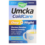 Nature's Way, Umcka, Cold Care, Day + Night, Lemon-Citrus Plus Honey-Lemon Flavors, 12 Packets (8 Day / 4 Night) - The Supplement Shop