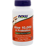 Now Foods, Aloe 10,000 & Probiotics, 60 Veg Capsules
