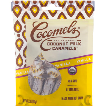 Cocomels, Organic, Coconut Milk Caramels, Vanilla, 3. 5 oz (100 g)