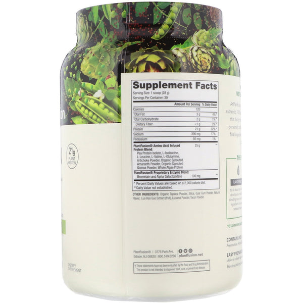 PlantFusion, Complete Protein, Natural, 1.85 lb (840 g) - The Supplement Shop