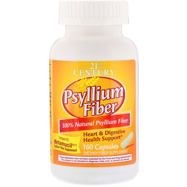21st Century, Psyllium Fiber, 160 Capsules - The Supplement Shop