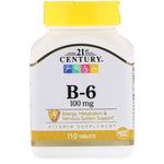 21st Century, B-6, 100 mg, 110 Tablets - The Supplement Shop
