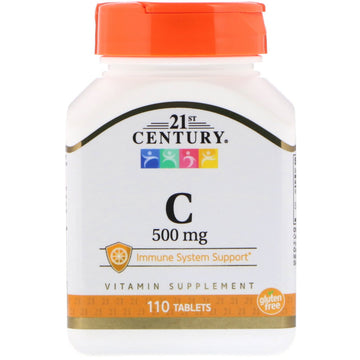 21st Century, C, 500 mg, 110 Tablets