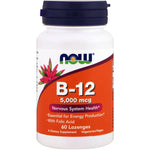 Now Foods, B-12, 5,000 mcg, 60 Lozenges - The Supplement Shop