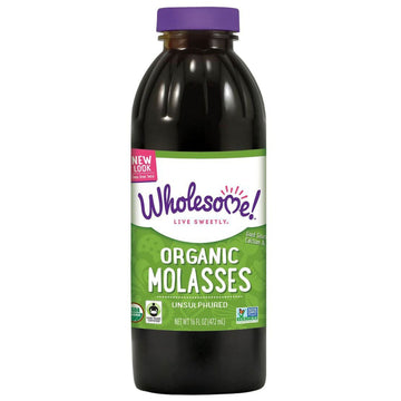 Wholesome , Organic Molasses, Unsulphured, 16 fl oz (472 ml)