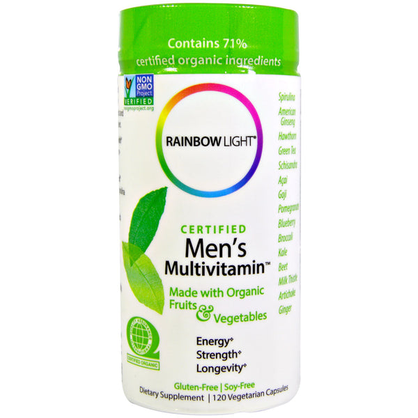 Rainbow Light, Certified Men's Multivitamin, 120 Vegetarian Capsules - The Supplement Shop