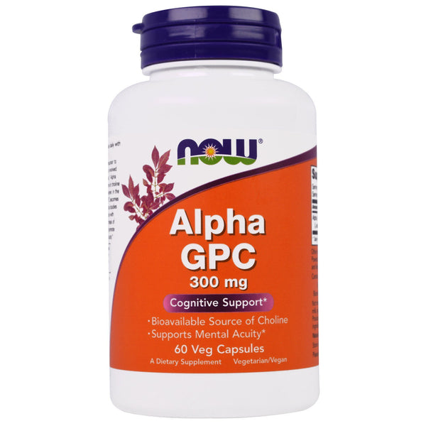 Now Foods, Alpha GPC, 300 mg, 60 Veg Capsules - The Supplement Shop