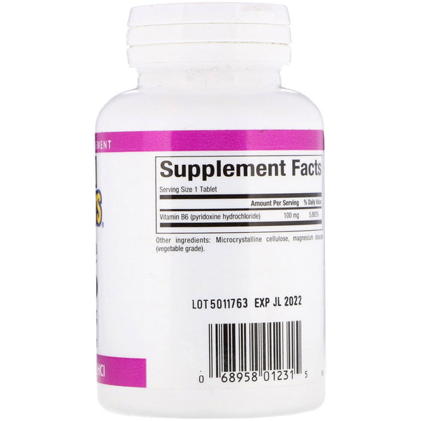 Natural Factors, Vitamin B6, Pyridoxine HCl, 100 mg, 90 Tablets - The Supplement Shop