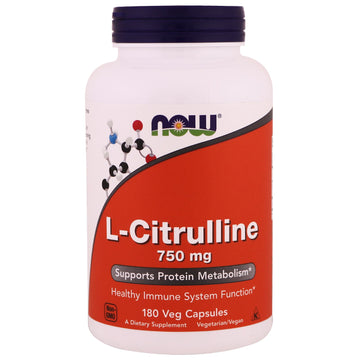 Now Foods, L-Citrulline, 750 mg, 180  Veg Capsules
