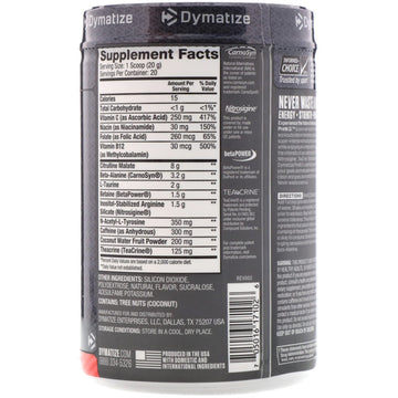 Dymatize Nutrition, Pre W.O., Chilled Fruit Fusion, 14.11 oz (400 g)