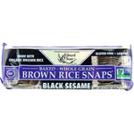 Edward & Sons, Baked Whole Grain Brown Rice Snaps, Black Sesame, 3.5 oz (100 g) - The Supplement Shop
