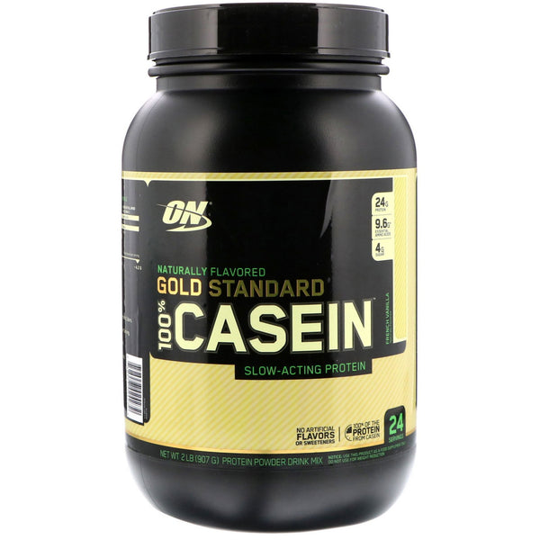Optimum Nutrition, Gold Standard 100% Casein, Naturally Flavored, French Vanilla, 2 lbs (907 g) - The Supplement Shop
