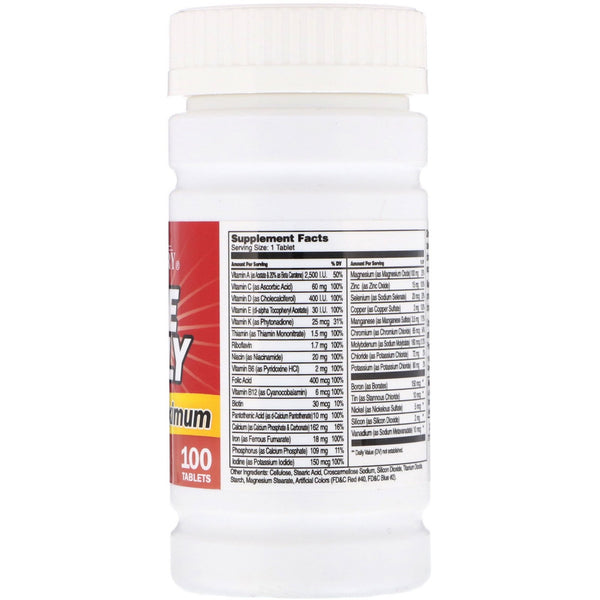 21st Century, One Daily, Maximum, Multivitamin Multimineral, 100 Tablets - The Supplement Shop