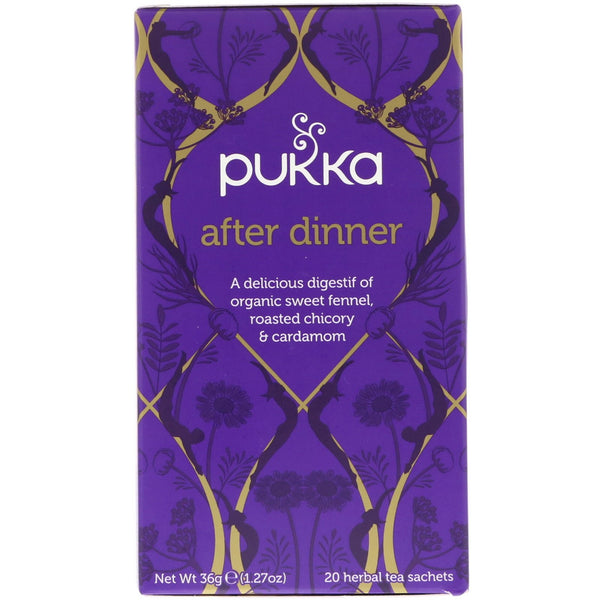 Pukka Herbs, After Dinner, 20 Herbal Tea Sachets, 1.27 oz (36 g) - The Supplement Shop