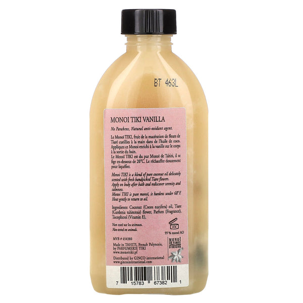 Monoi Tiare Tahiti, Coconut Oil, Vanilla, 4 fl oz (120 ml) - The Supplement Shop