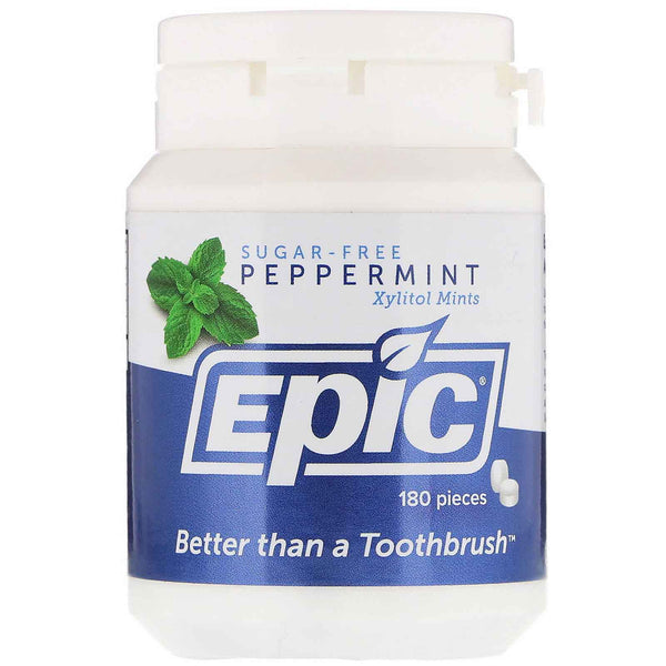Epic Dental, Xylitol Mints, Sugar-Free, Peppermint, 180 Pieces - The Supplement Shop