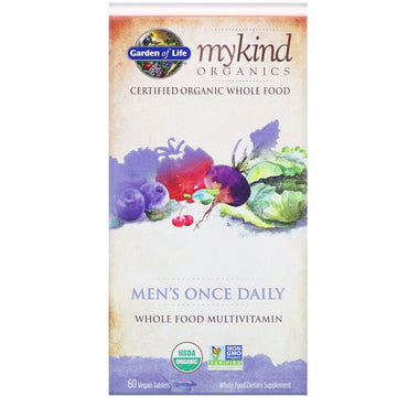 Garden of Life, MyKind Organics, Men's Once Daily, 60 Vegan Tablets