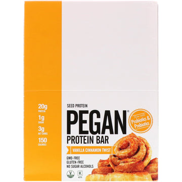 Julian Bakery, Pegan Thin Protein Bar, Vanilla Cinnamon Twist, 12 Bars, 2.29 oz (65 g) Each