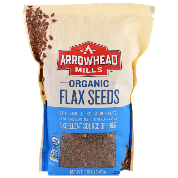 Arrowhead Mills, Organic Flax Seeds, 16 oz (453 g) - The Supplement Shop