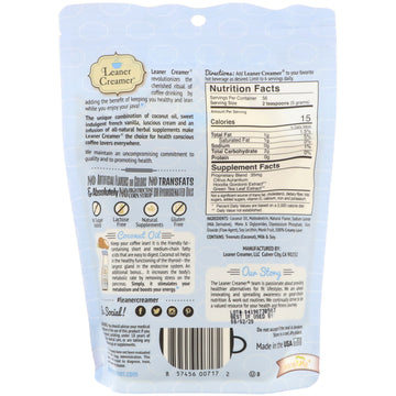 Leaner Creamer, Coconut Oil Coffee Creamer, French Vanilla, 9.87 oz (280 g)