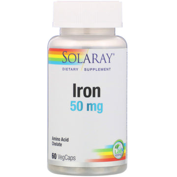 Solaray, Iron, 50 mg, 60 VegCaps