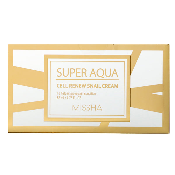 Missha, Super Aqua, Cell Renew Snail Cream, 1.75 fl oz (52 ml) - The Supplement Shop