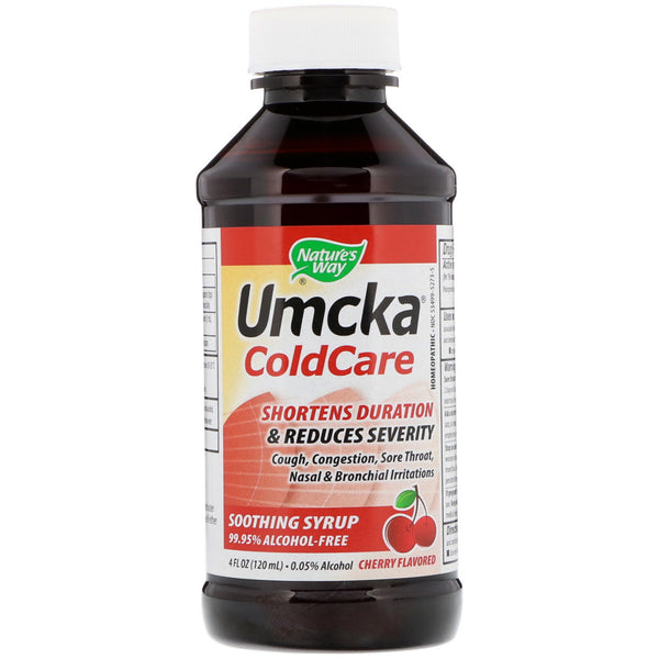 Nature's Way, Umcka, ColdCare, Soothing Syrup, Cherry, 4 fl oz (120 ml) - The Supplement Shop