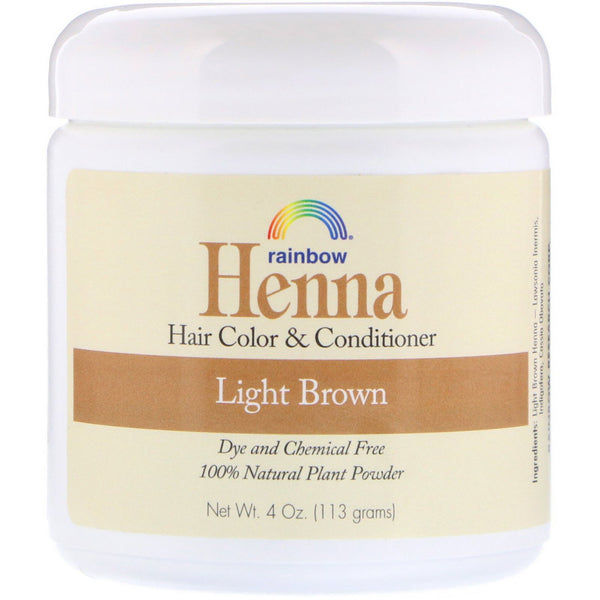 Rainbow Research, Henna, Hair Color and Conditioner, Light Brown, 4 oz (113 g) - The Supplement Shop