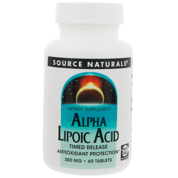 Source Naturals, Alpha Lipoic Acid, Timed Release, 300 mg, 60 Tablets - The Supplement Shop