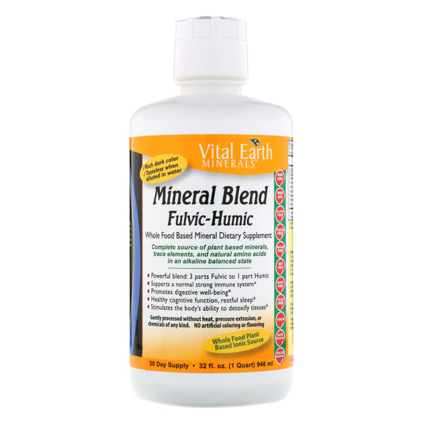 Vital Earth Minerals, Mineral Blend Fulvic-Humic, 32 fl oz (946 ml) - The Supplement Shop