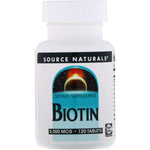 Source Naturals, Biotin, 5,000 mcg, 120 Tablets - The Supplement Shop