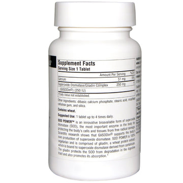 Source Naturals, SOD Power™, 250 mg, 60 Tablets